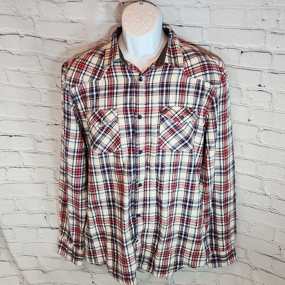 Drill clothing company men's flannel shirt